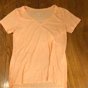 Neon orange v-neck tshirt